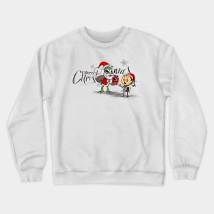 Alien Santa Claus Merry Christmas Crewneck Sweatshirt